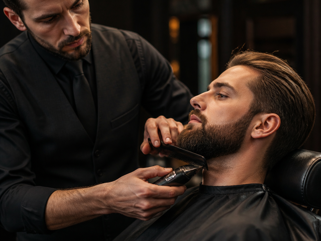 Professional beard grooming at Dhun Salon in Kharghar