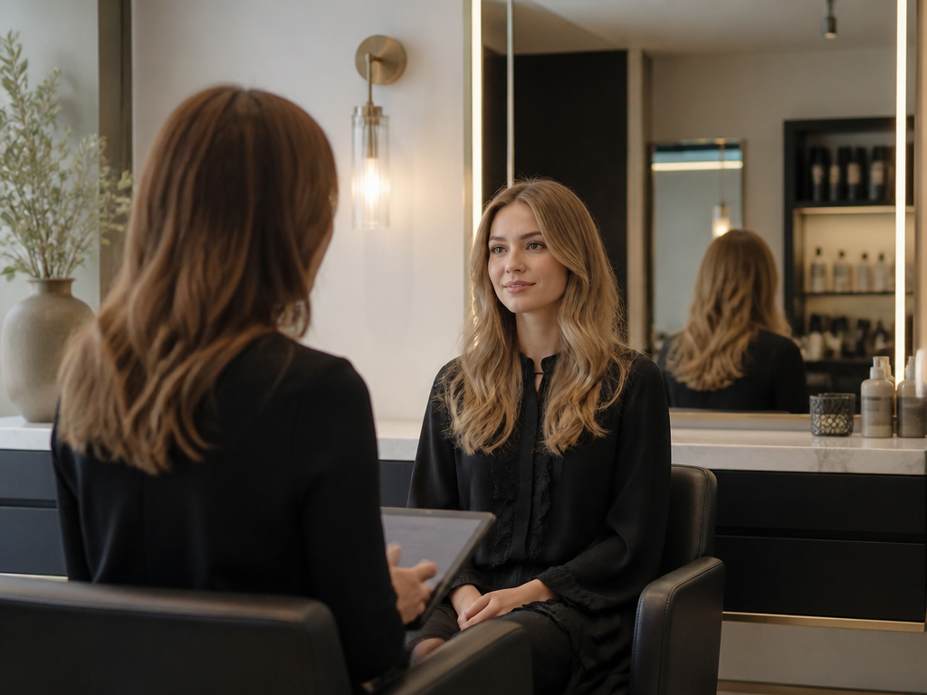 Personalised hair treatment consultation at Dhun Salon